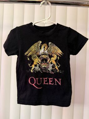 Toddler Boy’s Queen Classic Rock Black Band T-Shirt Size 2T